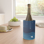 Falling stars, blue, sailboat, ocean Wine Chiller Gallery Image 4