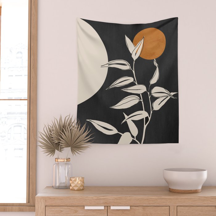 Abstract Art /Minimal Plant 53 Wall Tapestry Gallery Image 2