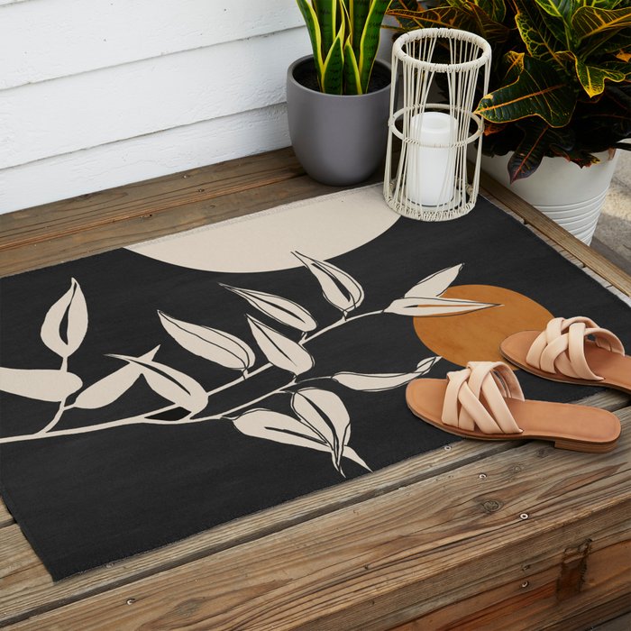 Abstract Art /Minimal Plant 53 Outdoor Rug Gallery Image 2