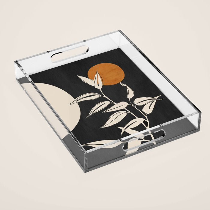 Abstract Art /Minimal Plant 53 Acrylic Tray Gallery Image 1