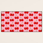 Y2K Cherries - Pink Pattern Large Desk Mat Gallery Image 3