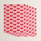 Y2K Cherries - Pink Pattern Large Wrapping Paper Gallery Image 3