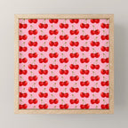Y2K Cherries - Pink Pattern Large Mini Art Print Gallery Image 1