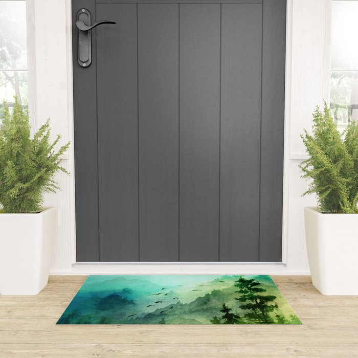 Mountain Morning Welcome Mat Gallery Image 3