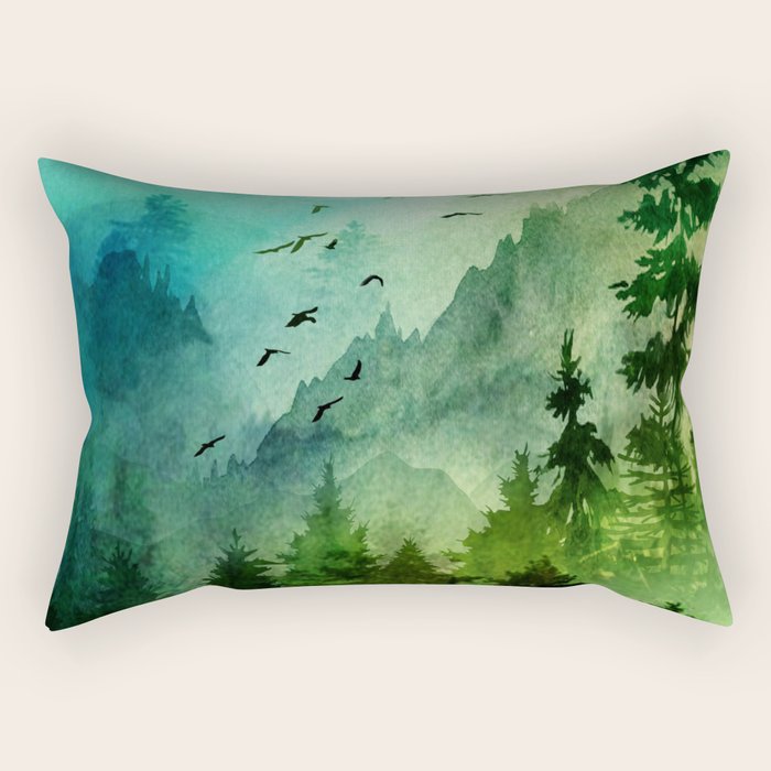 Mountain Morning Rectangular Pillow Gallery Image 2