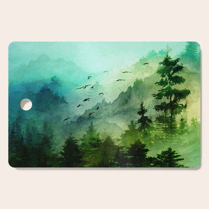 Mountain Morning Cutting Board Gallery Image 1