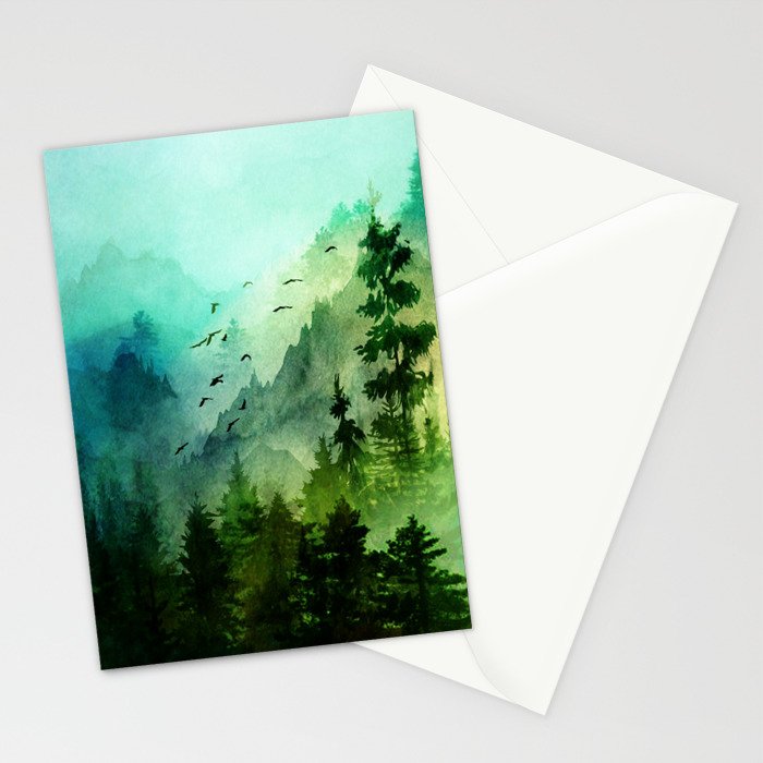Mountain Morning Stationery Card Gallery Image 2