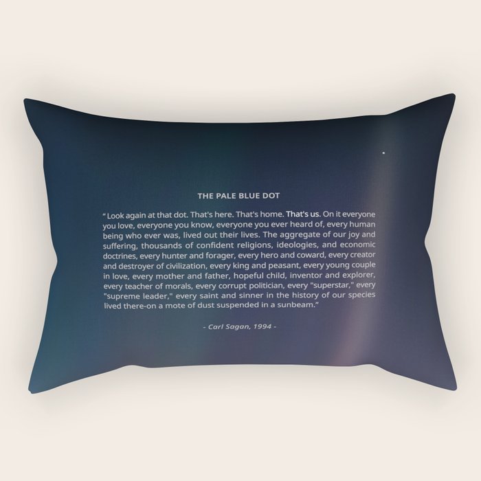 The Pale Blue Dot  Rectangular Pillow Gallery Image 2