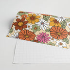 Retro 70s Boho Floral Pattern Wrapping Paper Gallery Image 2