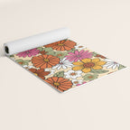 Retro 70s Boho Floral Pattern Yoga Mat Gallery Image 2