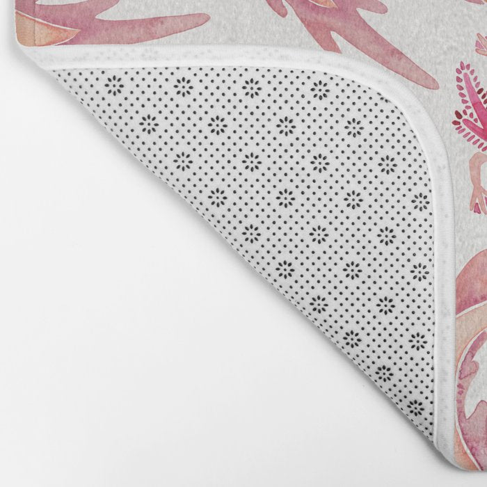 Mexican Axolotls Watercolor Bath Mat Gallery Image 2