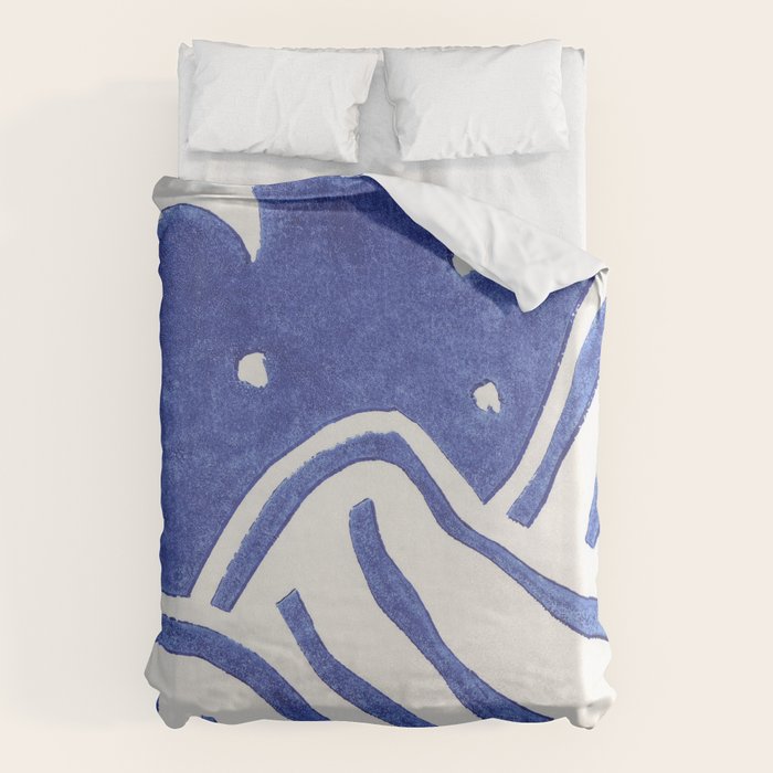 Linocut Starry Night Duvet Cover Gallery Image 6