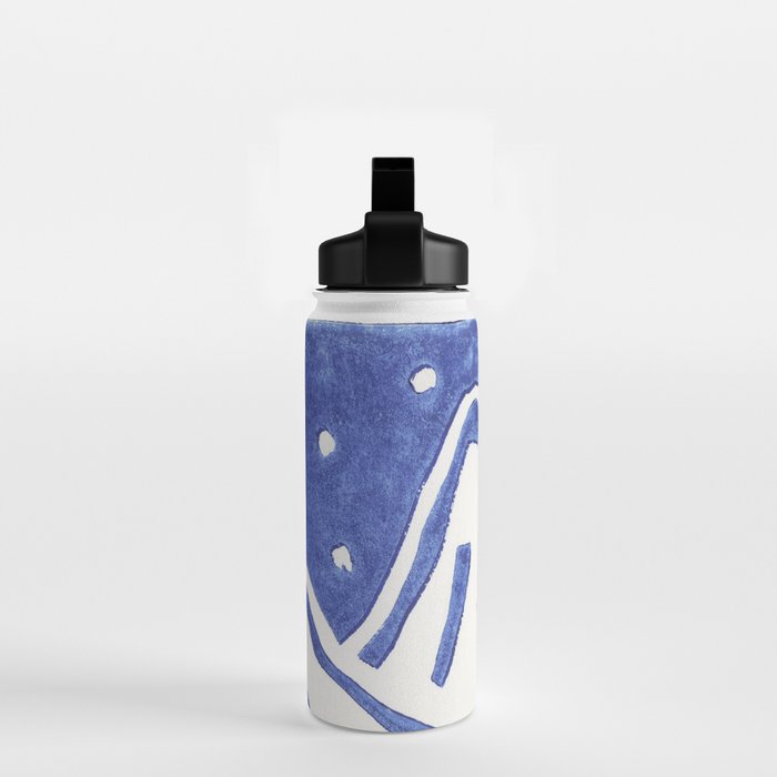 Linocut Starry Night Water Bottle Gallery Image 2