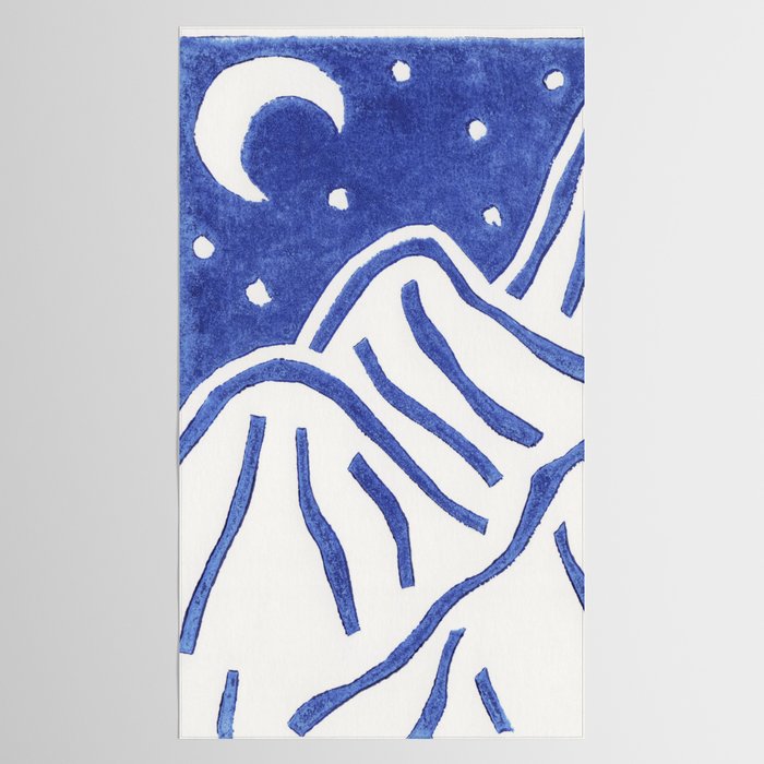 Linocut Starry Night Tablecloth Gallery Image 2