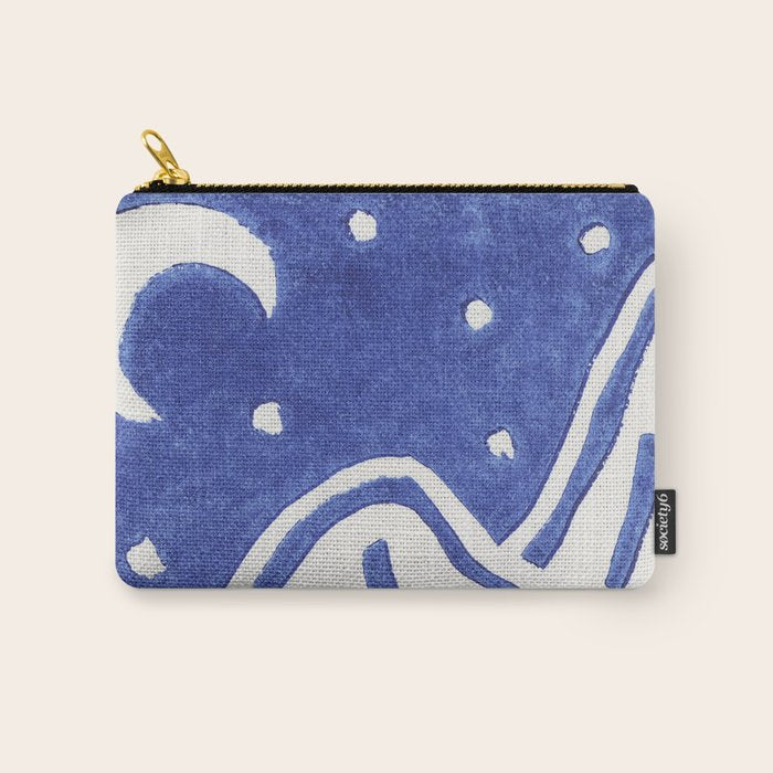 Linocut Starry Night Carry All Pouch Gallery Image 1