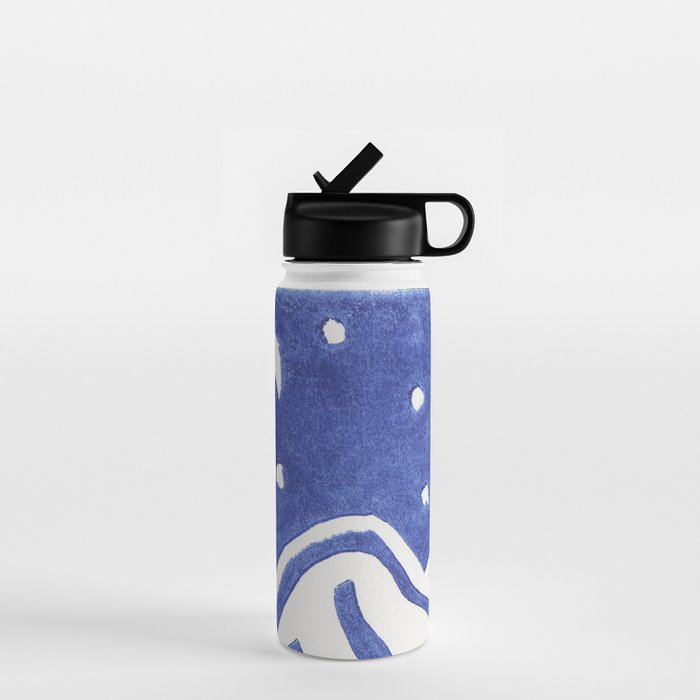 Linocut Starry Night Water Bottle Gallery Image 1