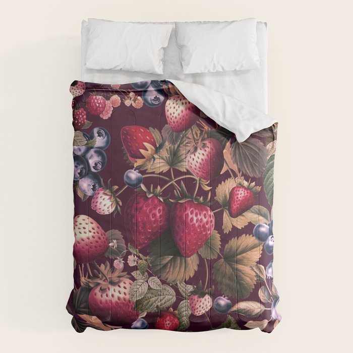 Strawberry Fields Forever II - I Comforter Gallery Image 1