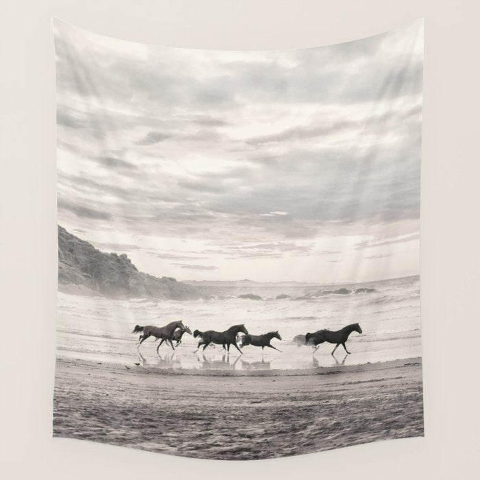 Horses on the Beach Wall Tapestry Gallery Image 4