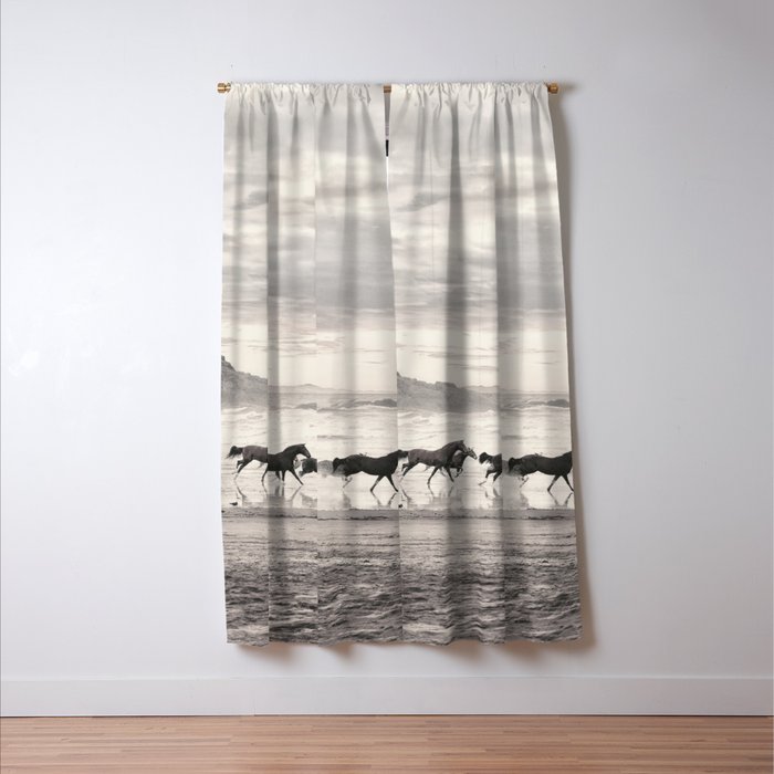 Horses on the Beach Window Curtain Gallery Image 3