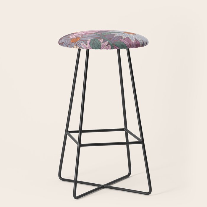Monarch Butterfly and Wildflowers Stool Gallery Image 1