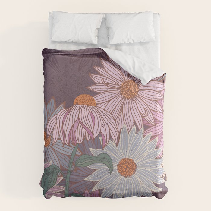 Monarch Butterfly and Wildflowers Duvet Cover Gallery Image 6