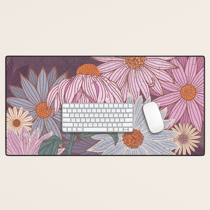 Monarch Butterfly and Wildflowers Desk Mat Gallery Image 1