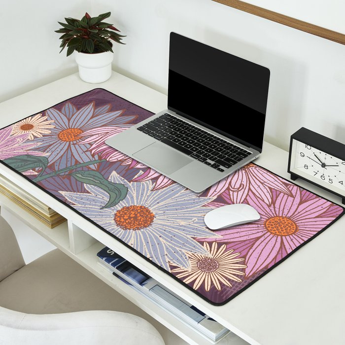 Monarch Butterfly and Wildflowers Desk Mat Gallery Image 2