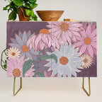 Monarch Butterfly and Wildflowers Credenza Gallery Image 1