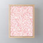 Coquette Aesthetic Pastel Pink Vintage Floral Botanical Pattern Mini Art Print Gallery Image 1