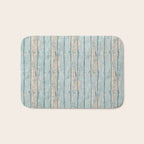 Rustic Beach Driftwood Vacation Blue Texture Bath Mat Gallery Image 1