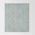 Rustic Beach Driftwood Vacation Blue Texture Throw Blanket Gallery Image 2
