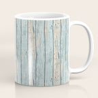 Rustic Beach Driftwood Vacation Blue Texture Coffee Mug Gallery Image 1