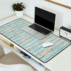Rustic Beach Driftwood Vacation Blue Texture Desk Mat Gallery Image 2