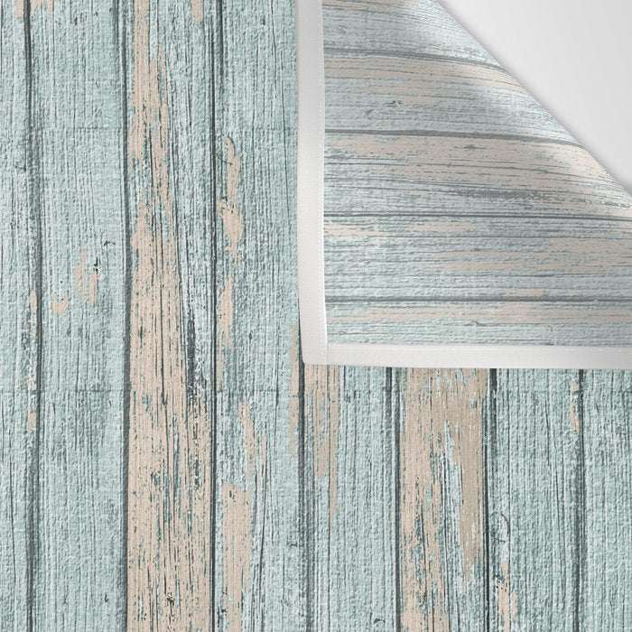 Rustic Beach Driftwood Vacation Blue Texture Wall Tapestry Gallery Image 3