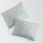 Rustic Beach Driftwood Vacation Blue Texture Pillow Sham Gallery Image 3