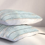 Rustic Beach Driftwood Vacation Blue Texture Pillow Sham Gallery Image 3
