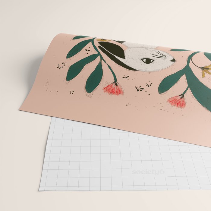 Hares Among Flowers Wrapping Paper Gallery Image 2