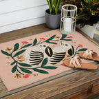 Hares Among Flowers Outdoor Rug Gallery Image 2
