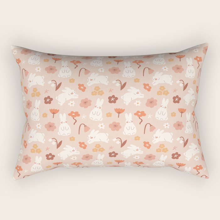 Cute bunny illustration Rectangular Pillow Gallery Image 2