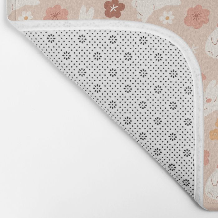 Cute bunny illustration Bath Mat Gallery Image 2