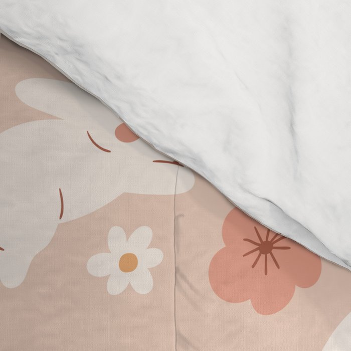 Cute bunny illustration Comforter Gallery Image 4