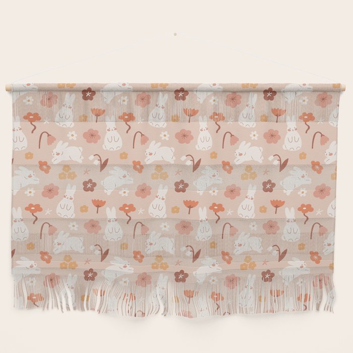 Cute bunny illustration Wall Hanging Gallery Image 1