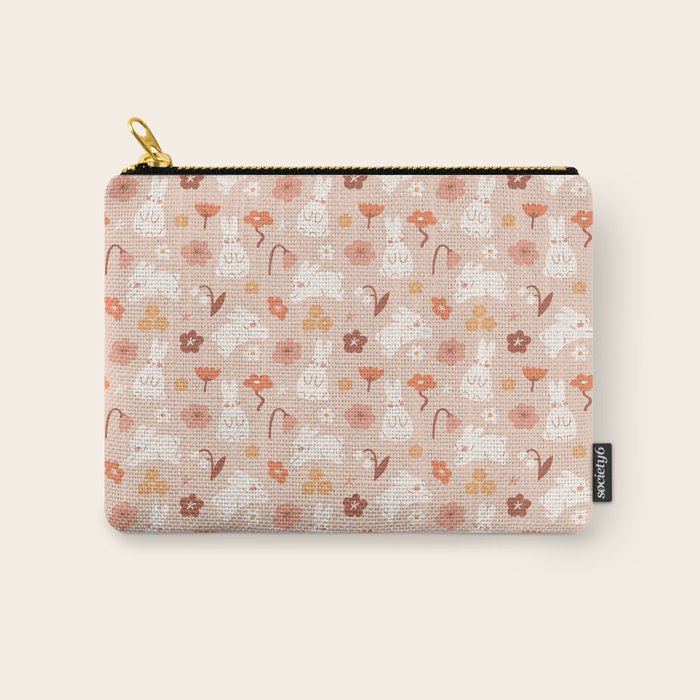 Cute bunny illustration Carry All Pouch Gallery Image 1