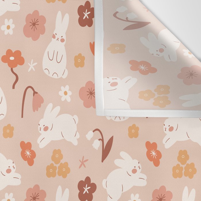 Cute bunny illustration Wall Tapestry Gallery Image 3