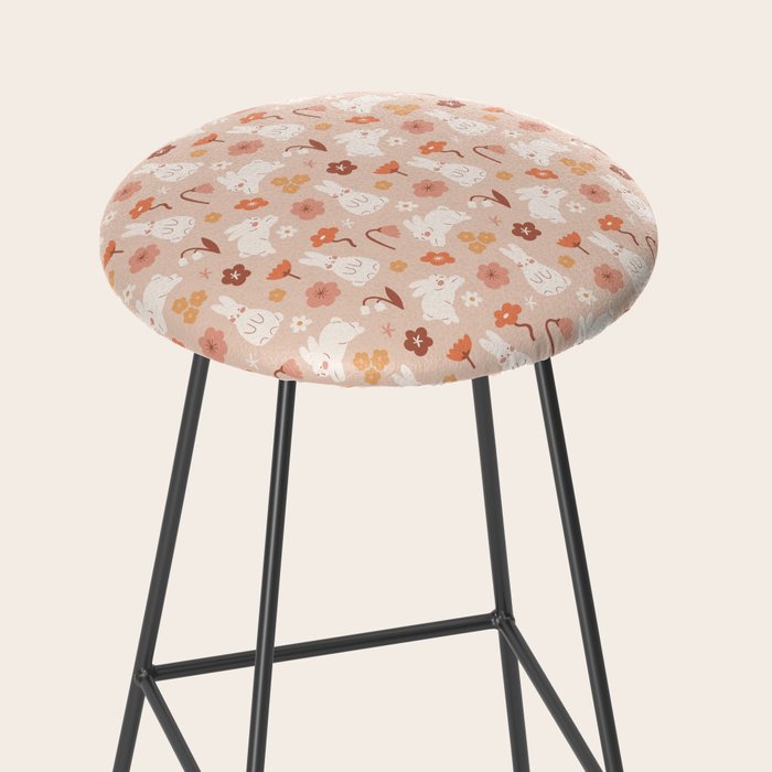 Cute bunny illustration Stool Gallery Image 2