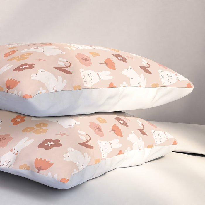 Cute bunny illustration Pillow Sham Gallery Image 3