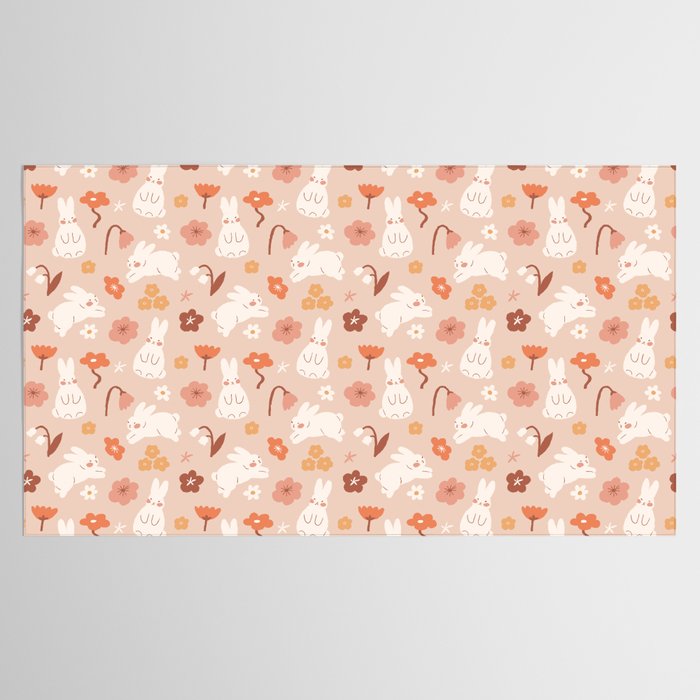 Cute bunny illustration Tablecloth Gallery Image 2
