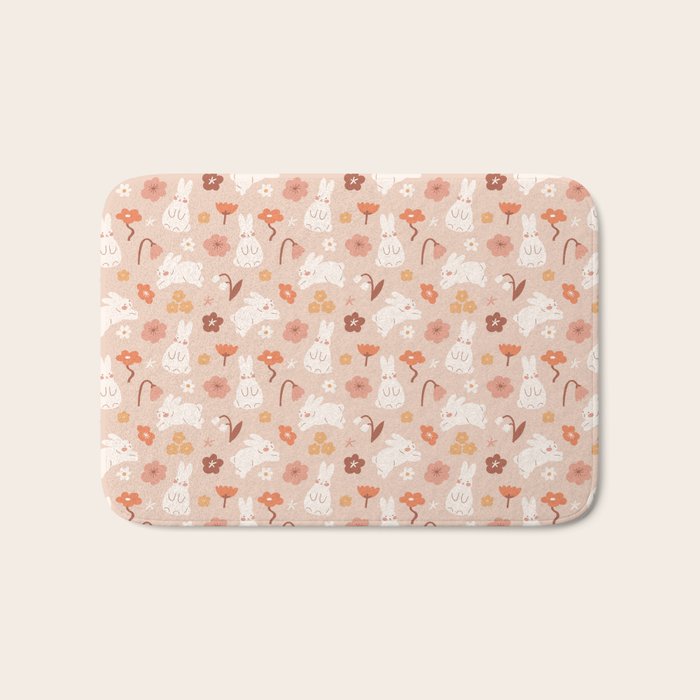 Cute bunny illustration Bath Mat Gallery Image 1