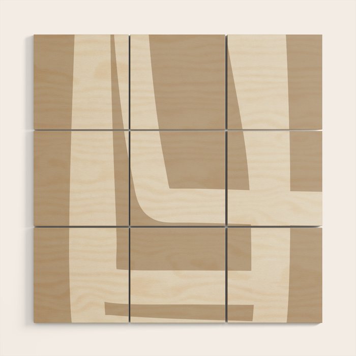 Neutral Abstract 5A Wood Wall Art Gallery Image 1