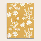 Wild Daisies Floral Botanical Pattern in Mustard Notebook Gallery Image 4